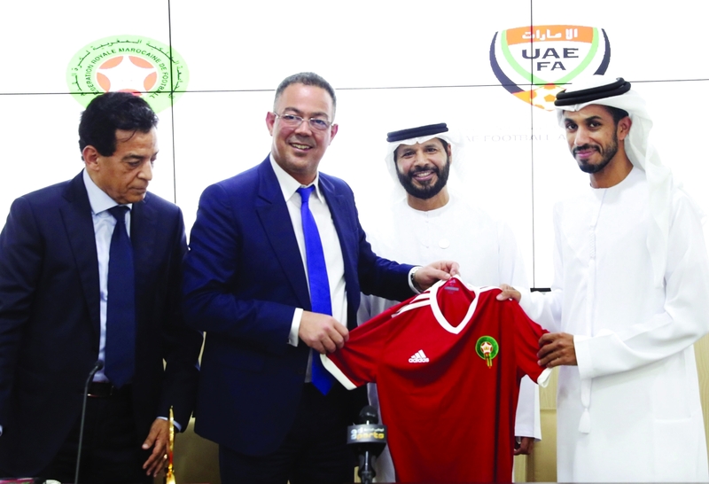 "بن غليطة ولقجع بعد توقيع اتفاقية التعاون بحضور بن هزام | البيان"