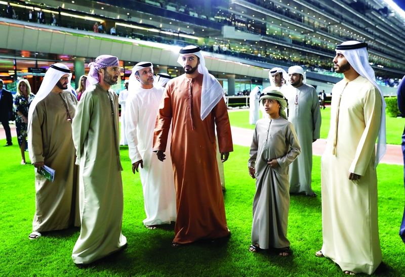 "راشد بن حميد خلال الأمسية في مضمار «ميدان» | البيان"