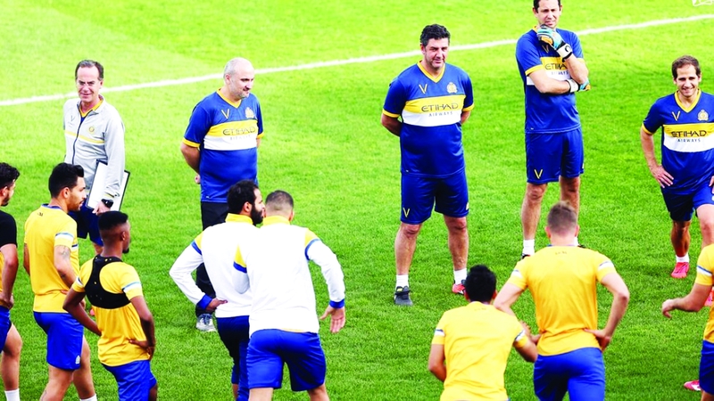 "من تدريبات فريق النصر | أرشيفية"