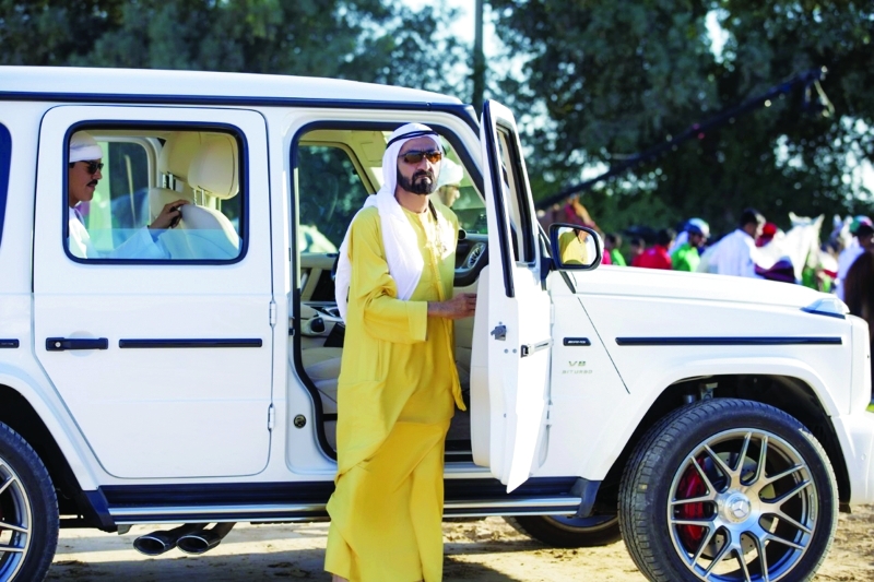 محمد بن راشد يتفقد الاستعدادات النهائية  لكأس رئيس الدولة للقدرة