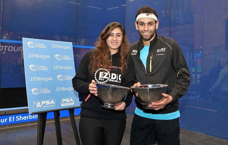 نجوم مصر يروّجون إدراج  الاسكواش أولمبياً
