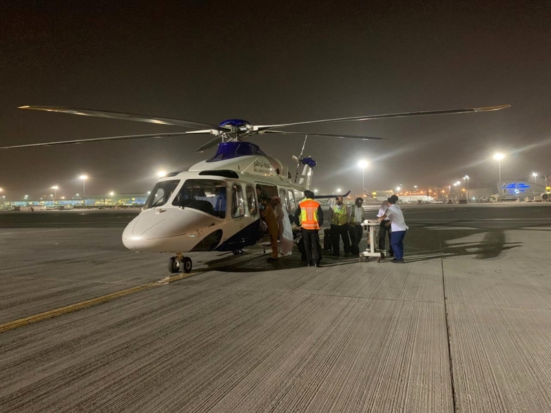 «الإسعاف الجوي» تنقل مواطناً أصيب بحادث في صلالة