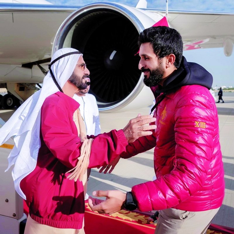 "محمد بن راشد وفي استقباله ناصر بن حمد | البيان"