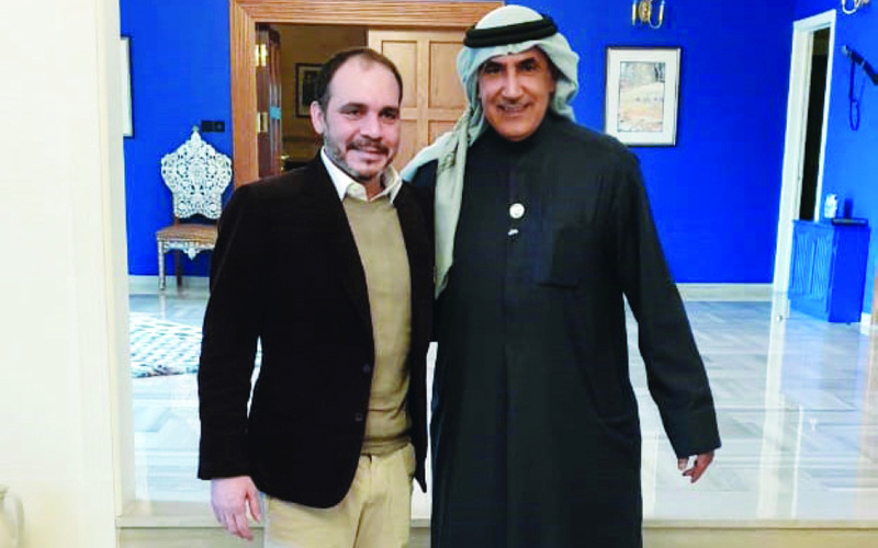 "محمد الرميثي خلال لقائه مع علي بن الحسين | البيان"