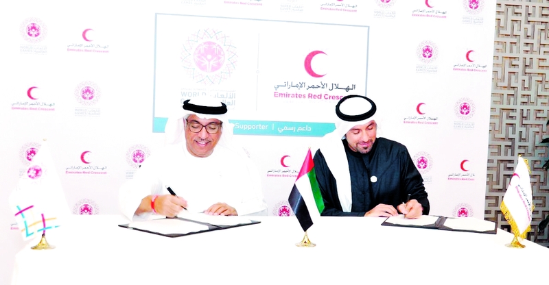"جانب من مراسم توقيع الاتفاقية | البيان"