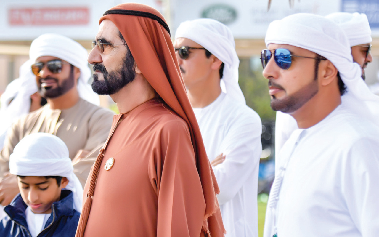 "محمد بن راشد متابعاً مهرجان ولي عهد دبي للقدرة | تصوير: محمد هشام"