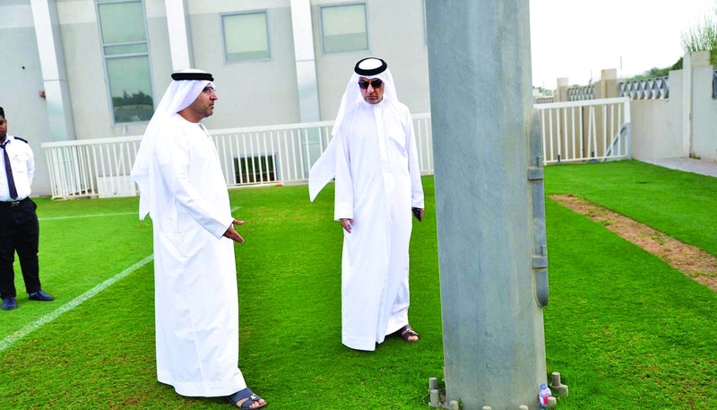 "سعيد عبد الغفار خلال تفقد منشآت اتحاد الكرة | البيان"