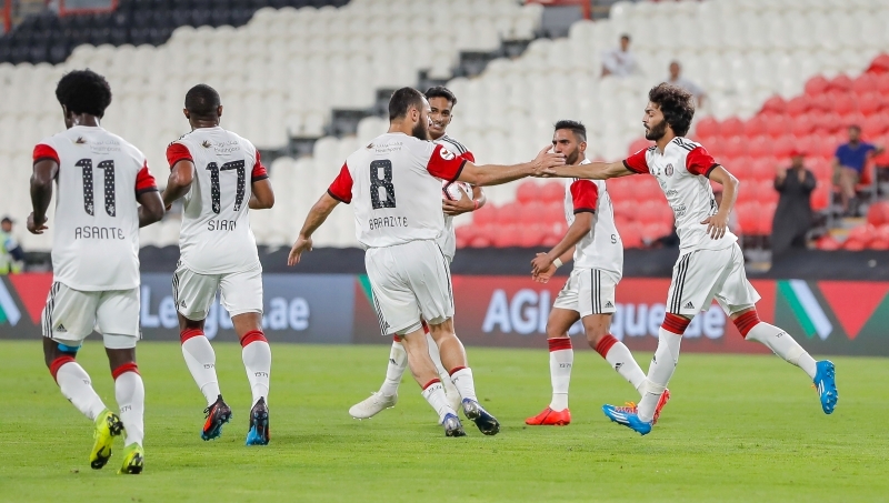 "فرحة لاعبي الجزيرة بالفوز لم تكتمل.. | تصوير: أحمد بدوان"