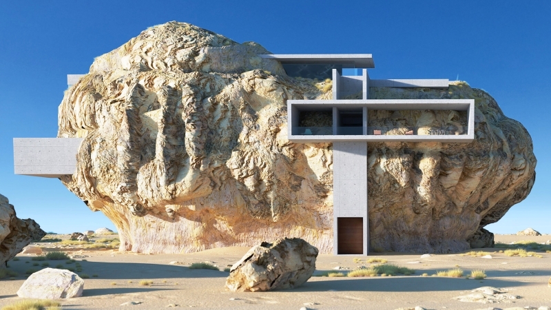 معماري يستحضر مدائن صالح لتصميم منزل
