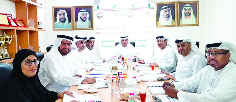 "جانب من اجتماع إدارة الاتحاد | البيان"