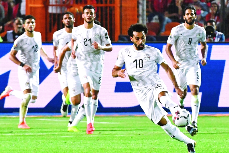 "محمد صلاح أمل منتخب مصر في لقاء اليوم | أ ف ب"