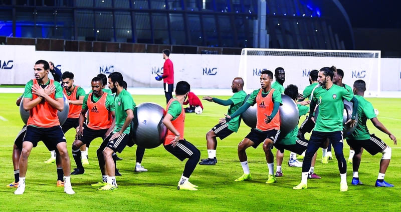 "خلال تدريبات سابقة للمنتخب الأول | أرشيفية"