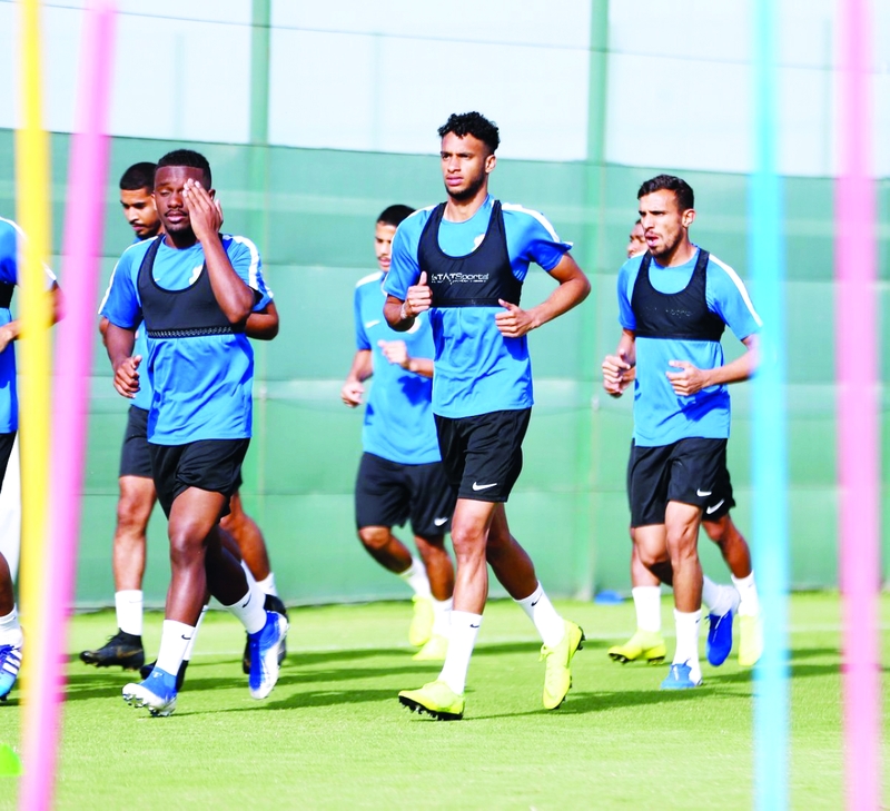 "جانب من تدريبات شباب الأهلي | من المصدر"