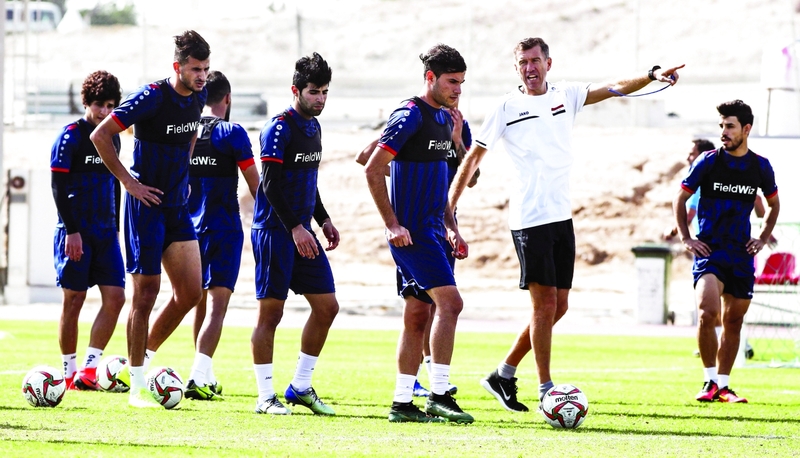 "كاتانيتش في تدريبات سابقة للمنتخب العراقي | أرشيفية"