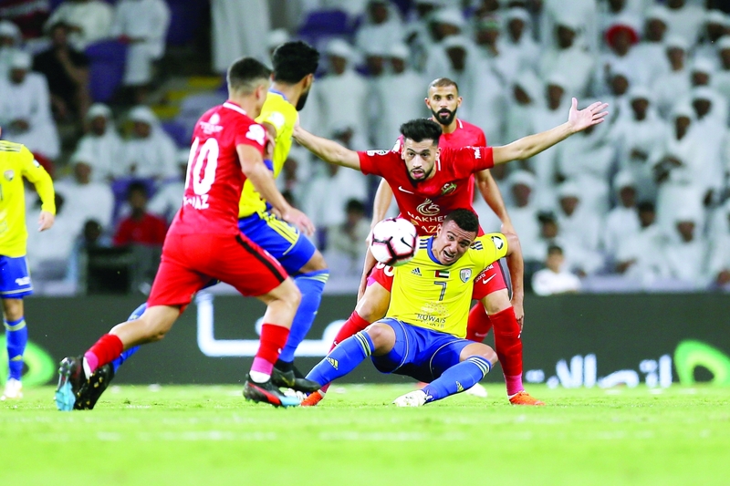 "من مباراة شباب الأهلي و الظفرة بنهائي الكأس الموسم الماضي | أرشيفية"