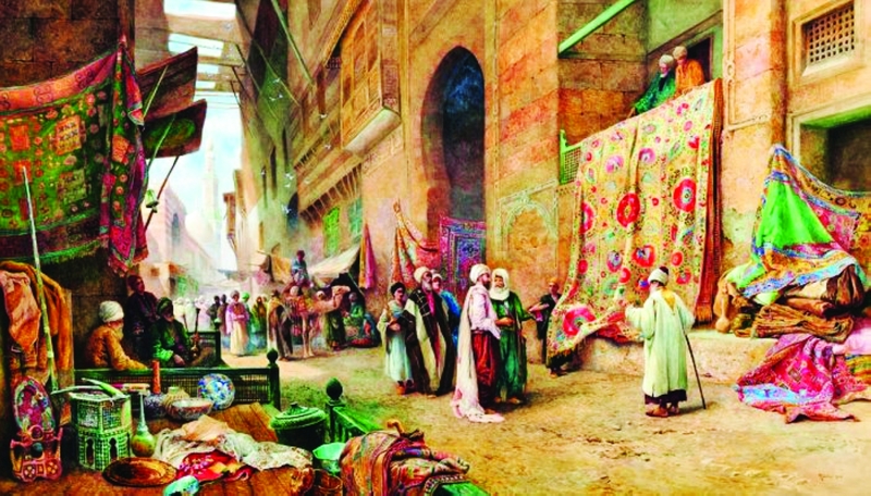 "Ⅶ لوحة «بياع السجاد» للفنان تشارلز روبرتسون"