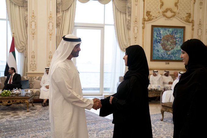 محمد بن زايد يستقبل المنظمين والمشاركين في فعاليات منتدى "قدوة 2019"