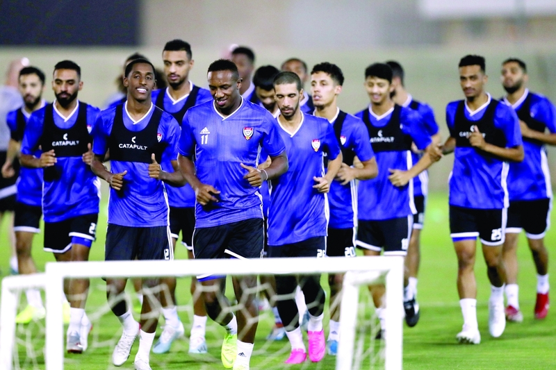 "المعنويات عالية خلال تدريب المنتخب | تصوير: سالم خميس"
