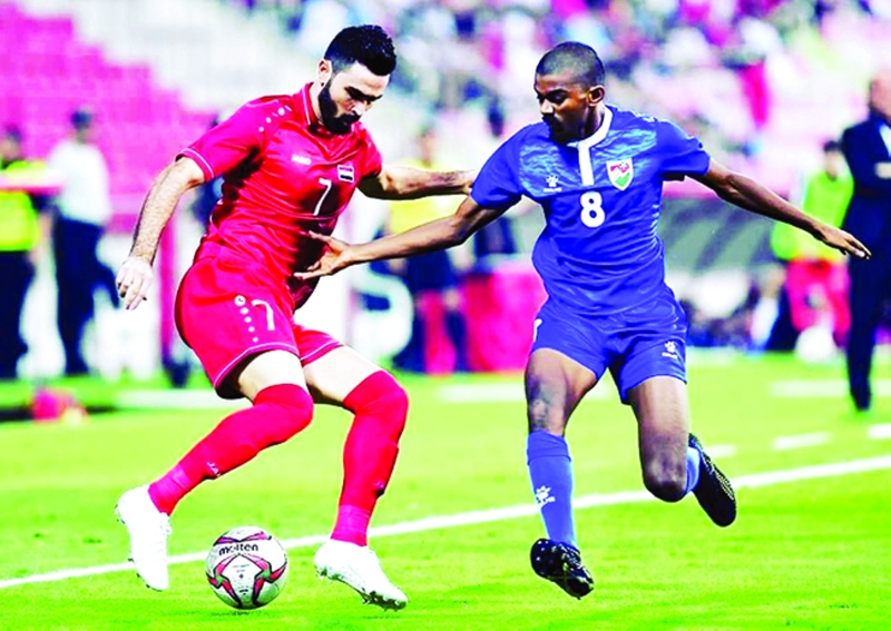 "من مباراة سوريا والمالديف | البيان"