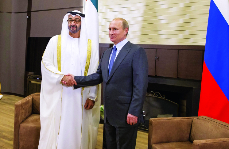 بوتين: الإمارات تؤدي دوراً مهماً في حل  أزمات المنطقة وتعزيز استقرارها