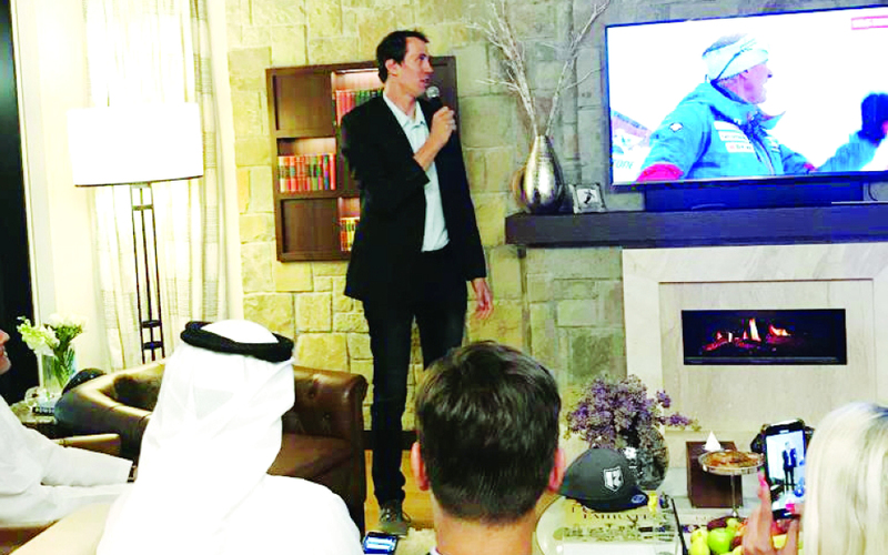 "إبراهيم خادم متحدثاً في المؤتمر الصحافي | البيان"