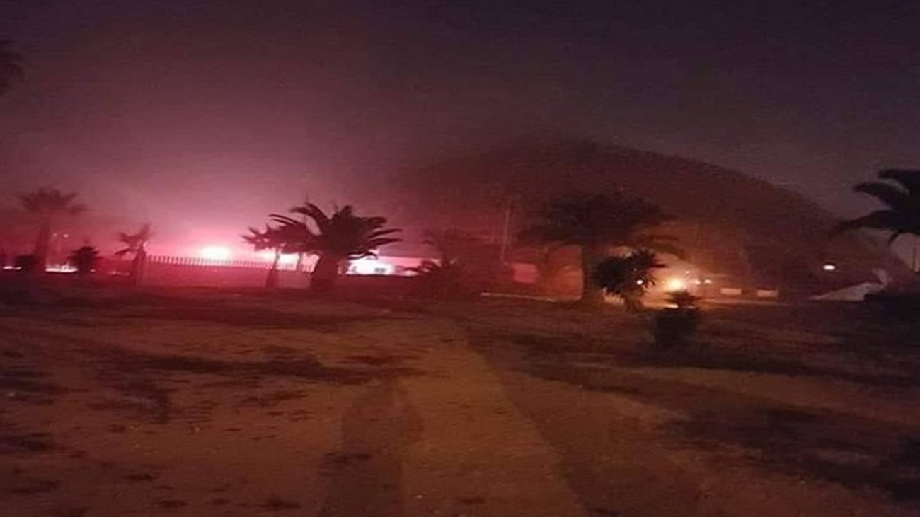 حريق هائل بقاعة الرياضة بالمنزه في تونس