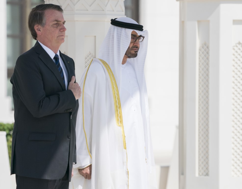محمد بن زايد يستقبل الرئيس البرازيلي