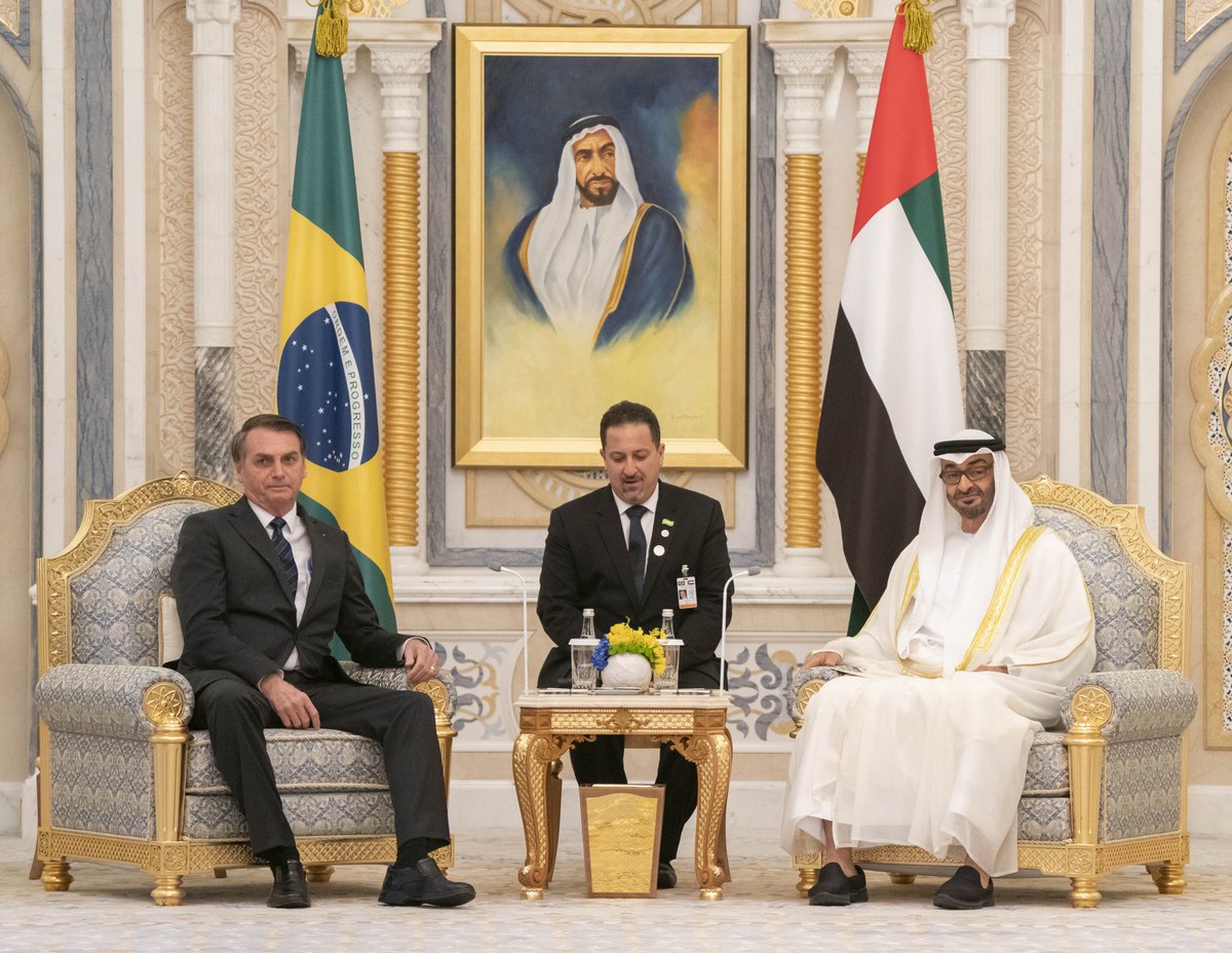 محمد بن زايد يبحث مع الرئيس البرازيلي علاقات التعاون