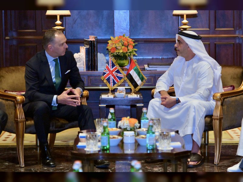 سيف بن زايد يلتقي وزير شؤون مجلس الوزراء مستشار الأمن الوطني البريطاني