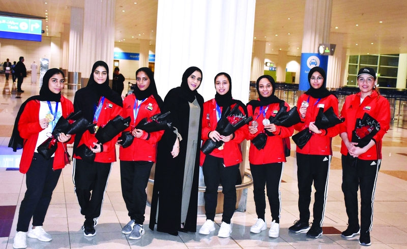 "هدى المطروشي تستقبل البعثة الذهبية | البيان"