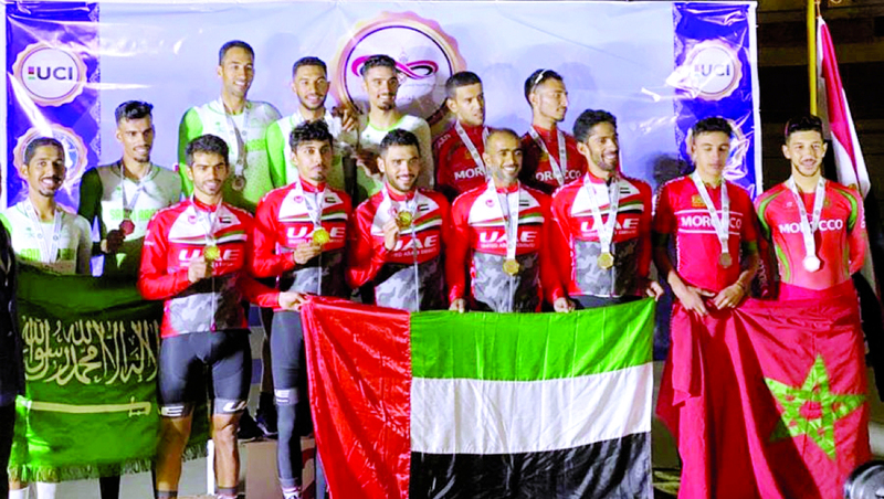 "■ منتخب الرجال يتوج بذهبية الفرق في سباق المطاردة الفرقية | البيان"
