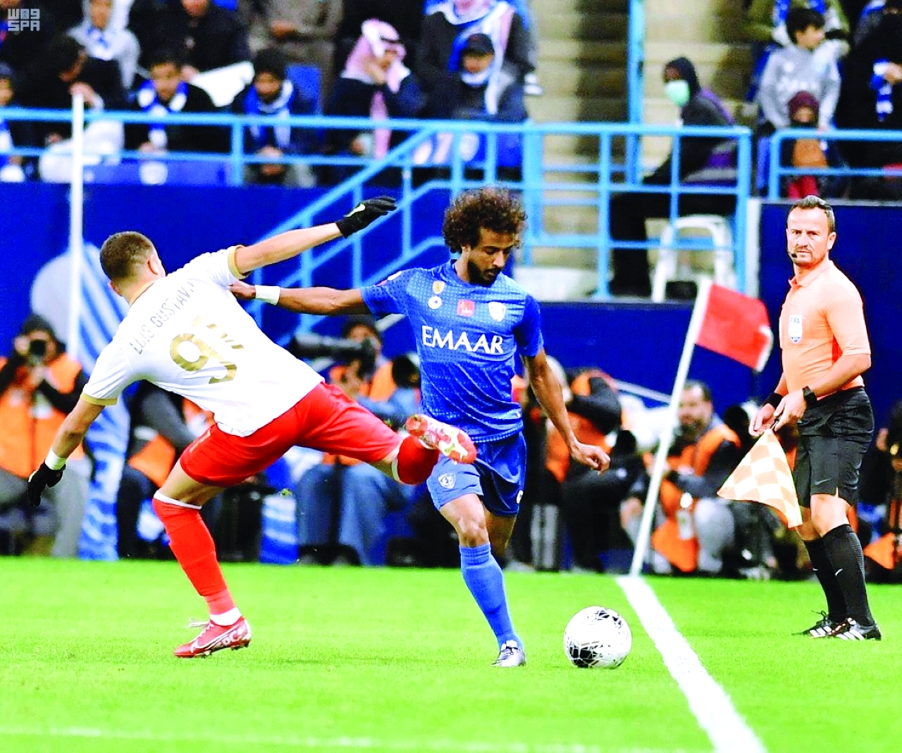 "جانب من مباراة الهلال والوحدة | واس"