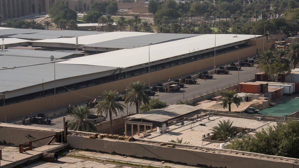 سقوط  صواريخ في محيط السفارة الأمريكية ببغداد