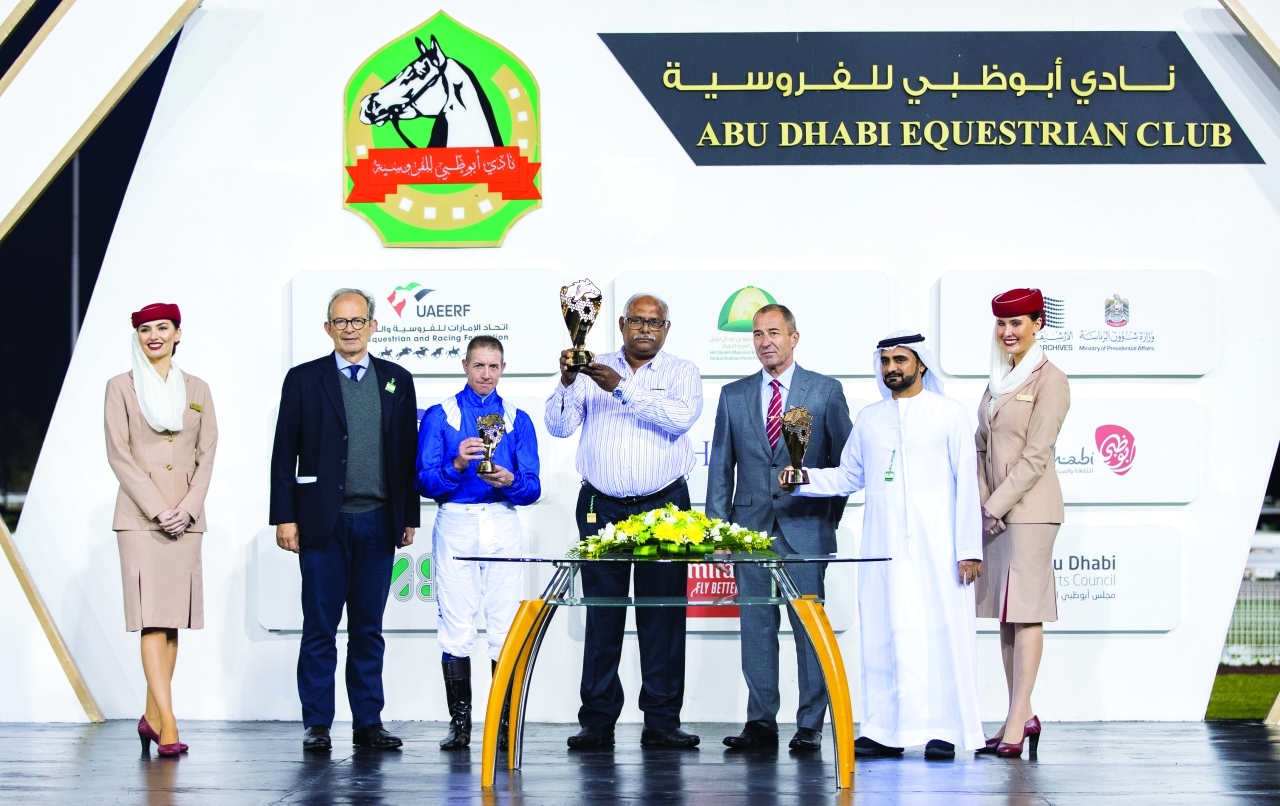 "خلال تتويج «مدرب» بطل سباق البطين في الشوط السادس | تصوير: أحمد بدوان"