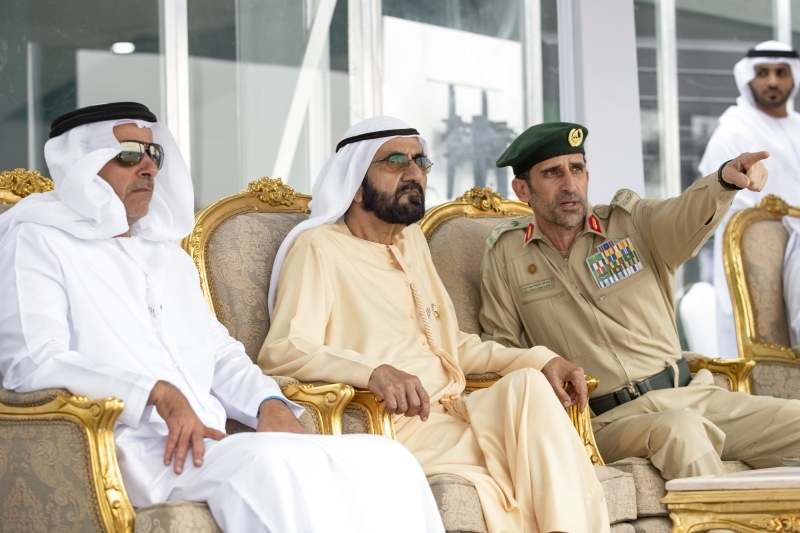 "محمد بن راشد يتابع «تحدي الإمارات للفرق التكتيكية» بحضور سيف بن زايد وعبد الله المري | تصوير: خليفة عيسى"