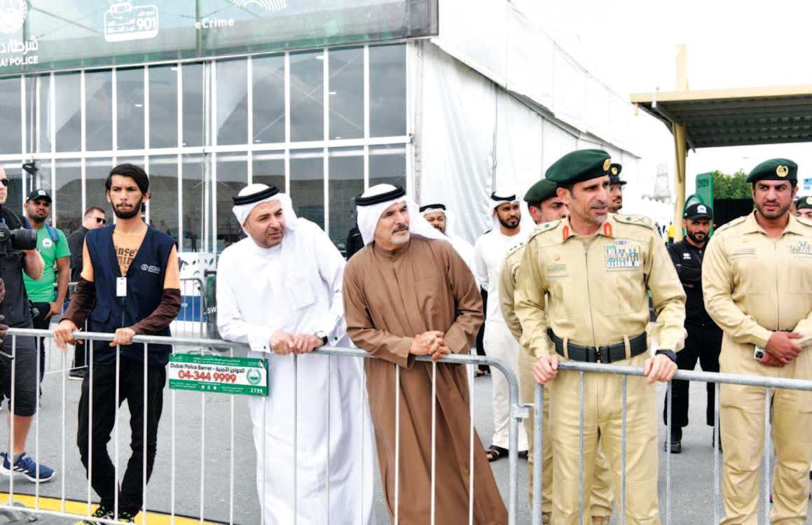 "عبد الله المري وسعيد حارب وناصر آل رحمة خلال البطولة | البيان"