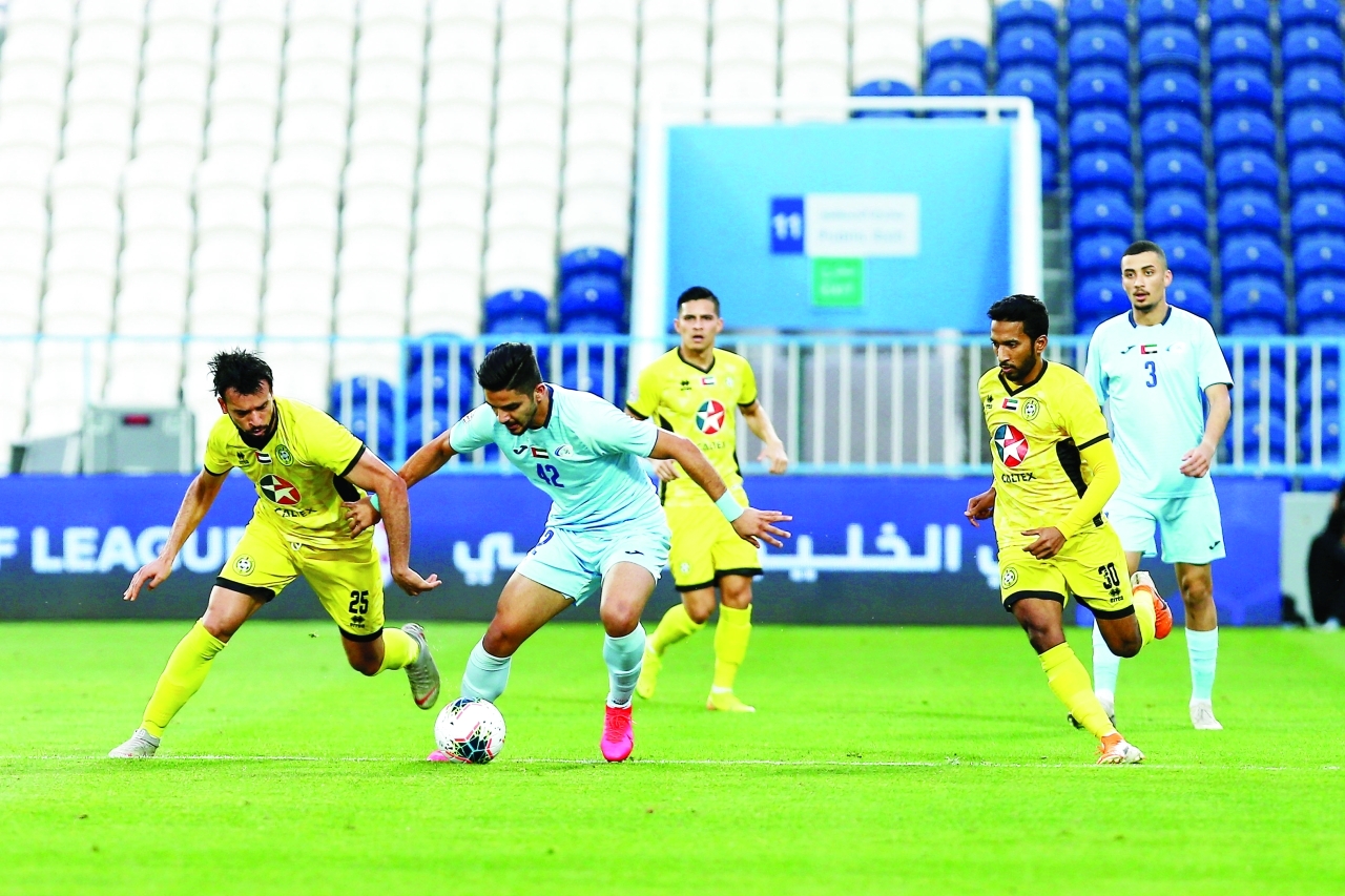 "جانب من مباراة بني ياس واتحاد كلباء | تصوير: سيف الكعبي"