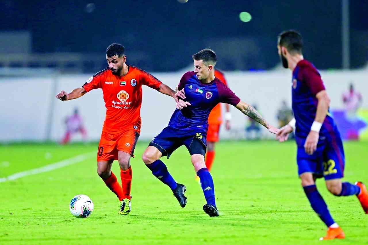 "من مباراة عجمان والوحدة في الدوري  |  أرشيفية"