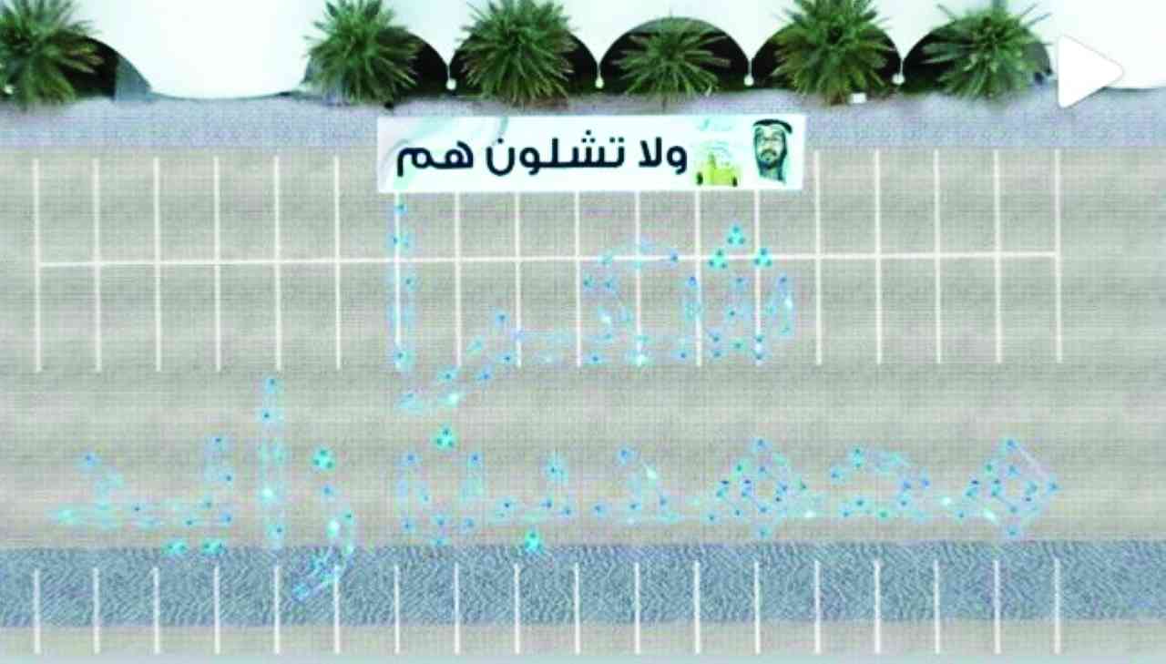 "«شكراً محمد بن زايد» في تشكيل بشري مبدع | من المصدر"