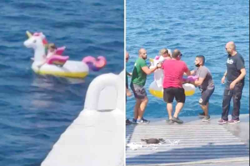 إنقاذ طفلة جرفتها الأمواج إلى عرض البحر