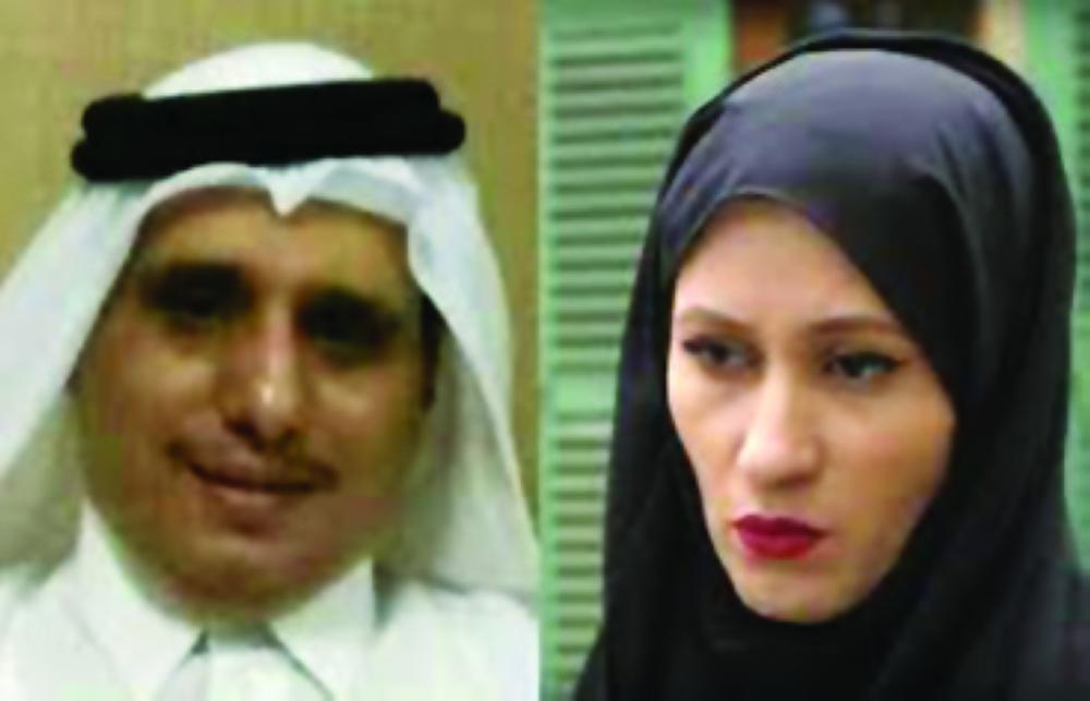 "الشيخ طلال آل ثاني وزوجته أسماء عريان"