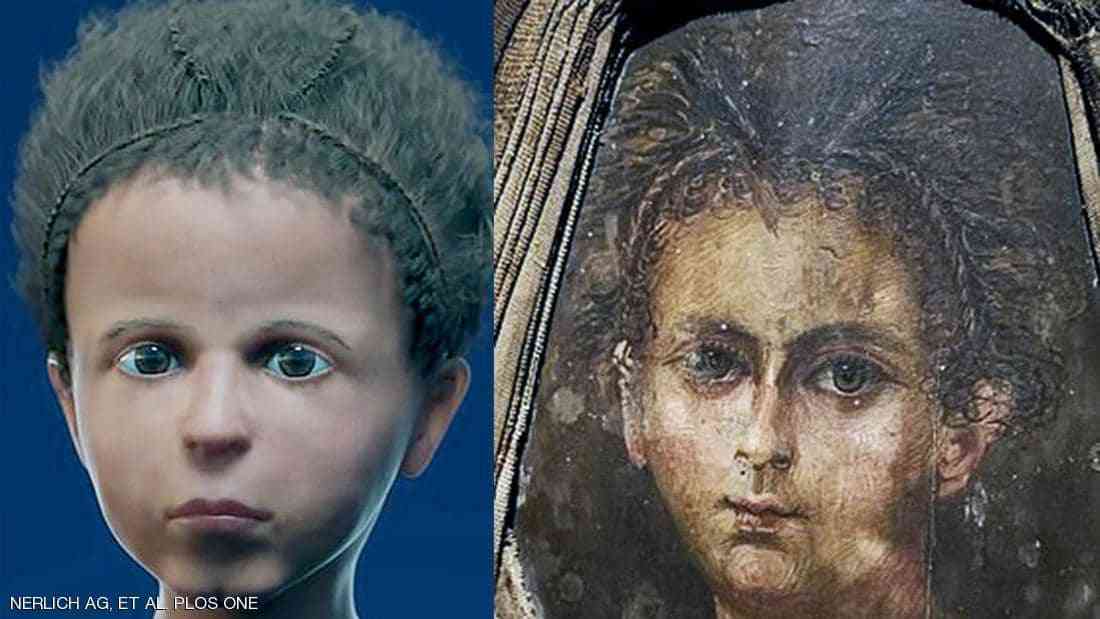 العلماء يعيدون بناء وجه مومياء طفل مصري
