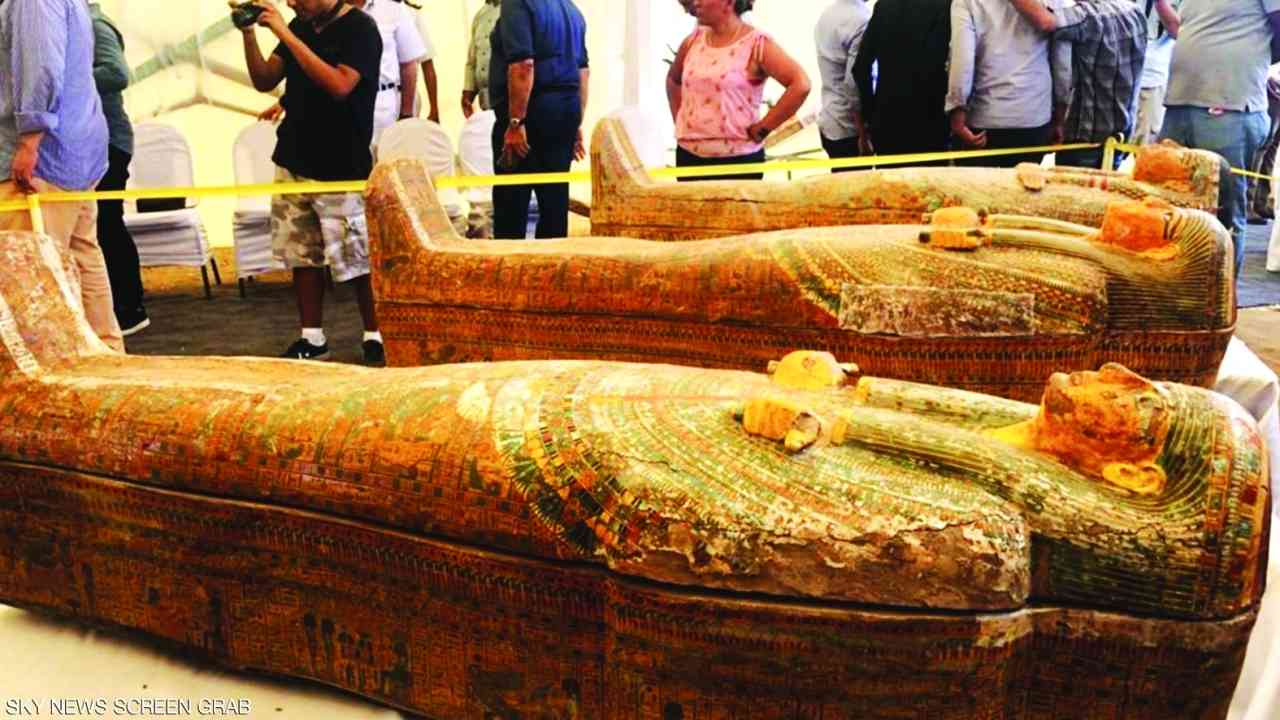 كشف أثري جديد في مصر  يضم 59 تابوتاً