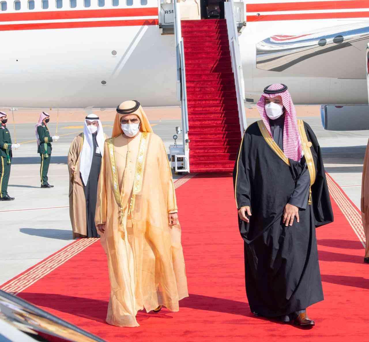 "ولي العهد السعودي يستقبل صاحب السمو الشيخ محمد بن راشد آل مكتوم"