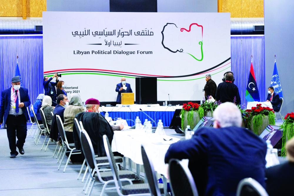 "من جلسات الحوار الليبي في جنيف مؤخراً | أرشيفية"