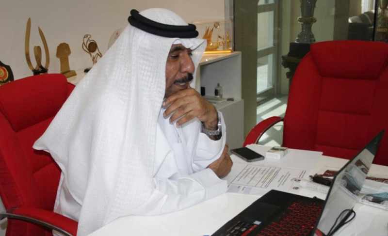 "ناصر الرزوقي خلال الاجتماع | البيان"