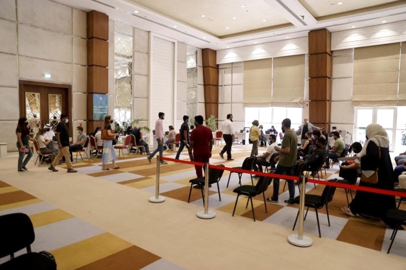 "قاعة التطعيم تم تصميمها وفقاً لأعلى المعايير المعتمدة | تصوير: سالم خميس"