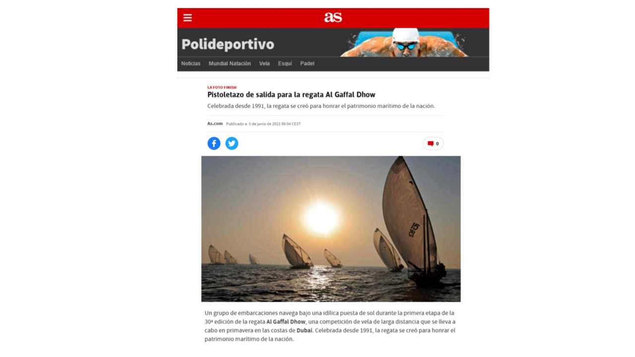 "صحيفة آس الإسبانية اهتمت بالسباق | البيان"