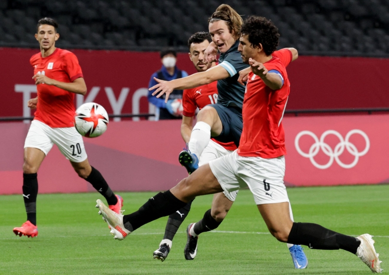 "من مباراة مصر والارجنتين بالدورة الاوليمبية | أ ف ب"