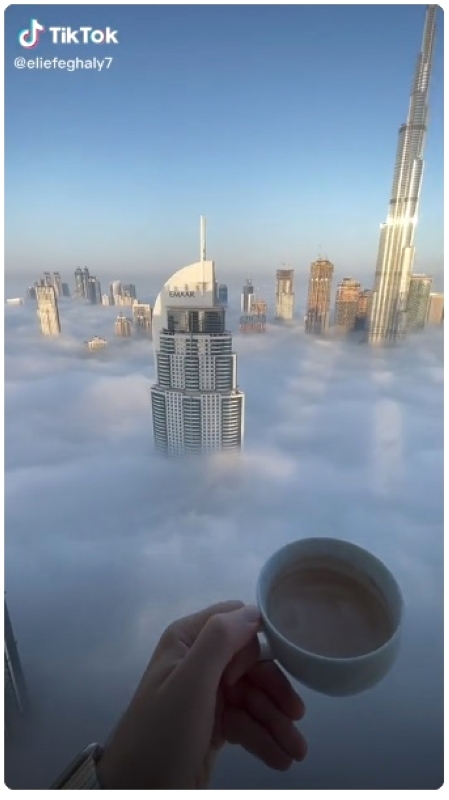 قهوة بنكهة «السحاب» في وسط دبي